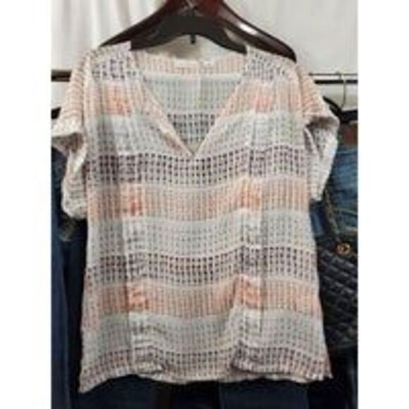 liz claiborne Small white polka dot blouse Top - Picture 1 of 1
